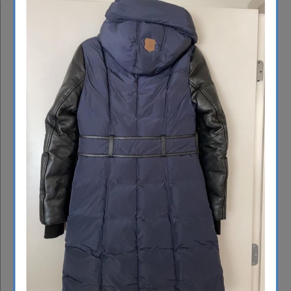 Mackage Jackets & Blazers - Mackage Navy and Black Down with Leather Sleeves Coat